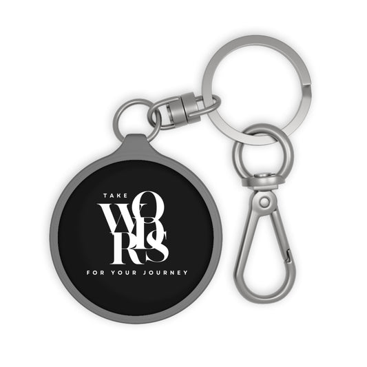 Take Words For Your Journey - Keyring Tag (Black)